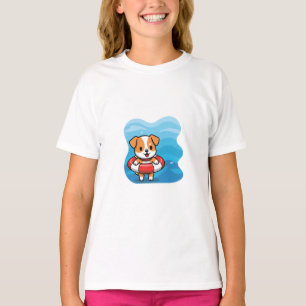 Pool Float Puppy Kids T-Shirt