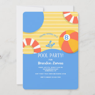 Pool Floats Invitation