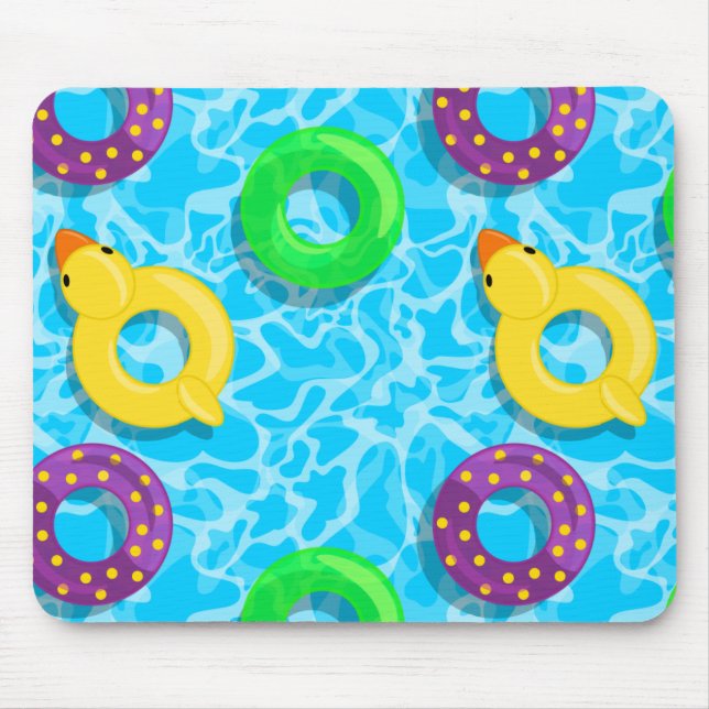 Pool Full of Floaties Mouse Pad (Front)