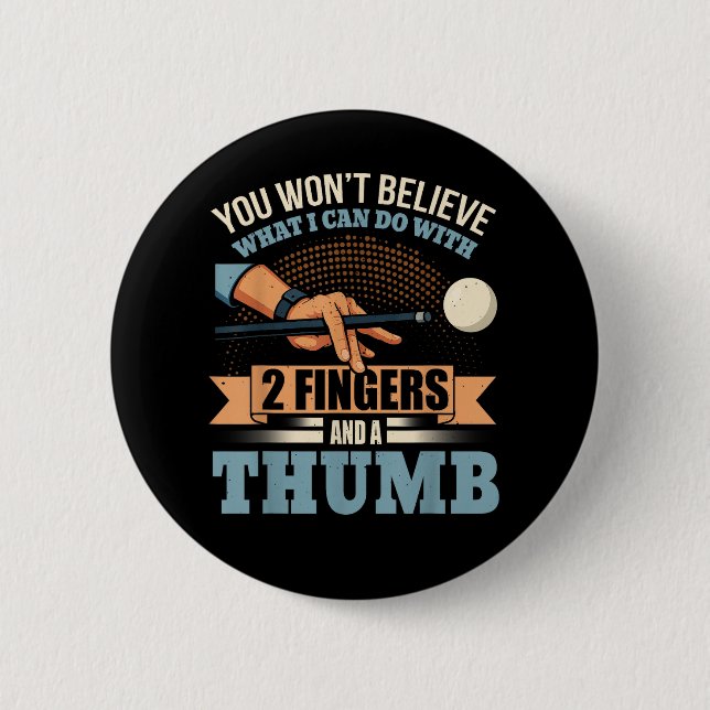 Pool Funny Billiards 6 Cm Round Badge (Front)