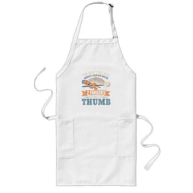Pool Funny Billiards Long Apron (Front)