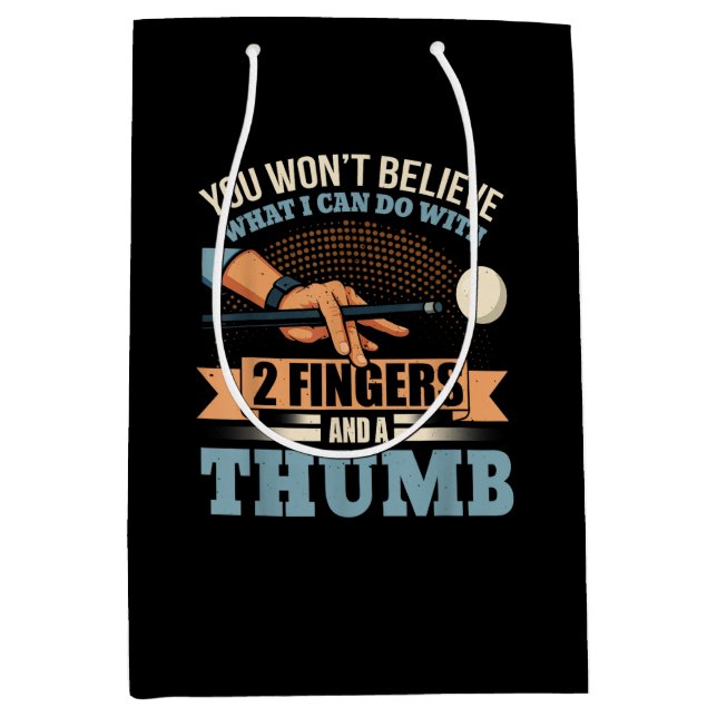 Pool Funny Billiards Medium Gift Bag (Front)