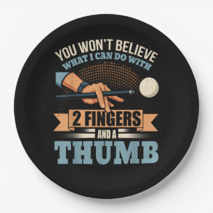 Pool Funny Billiards Paper Plate
