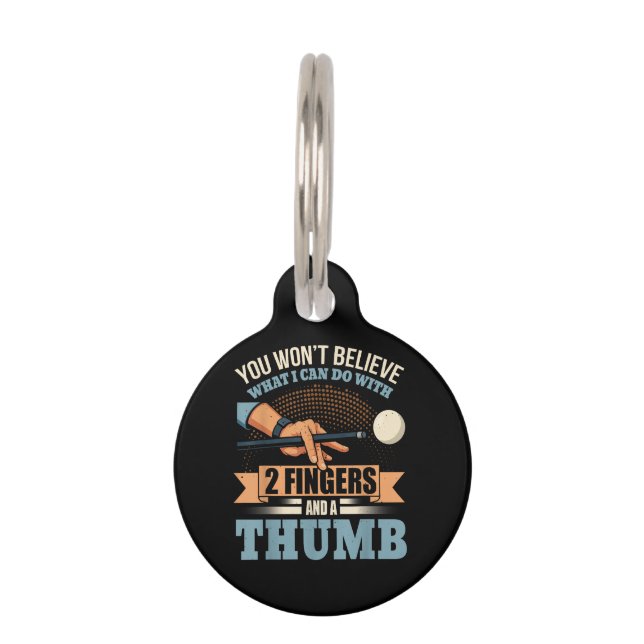 Pool Funny Billiards Pet Tag (Front)