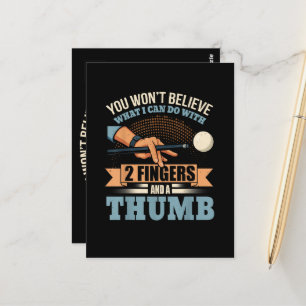 Pool Funny Billiards Postcard