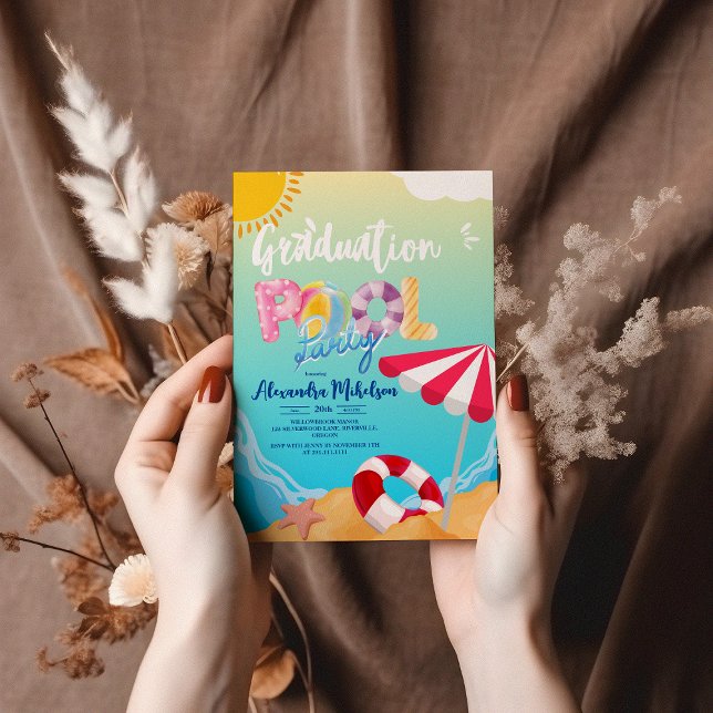 Pool Graduation Party Invitation (Creator Uploaded)