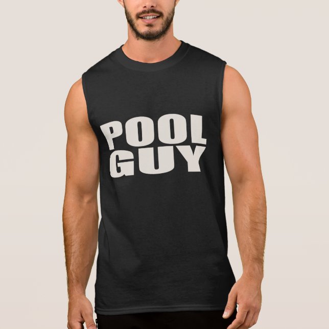 POOL GUY SLEEVELESS SHIRT (Front)