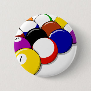 Pool Hall Balls Rack Em Sports Leisure Billiards 6 Cm Round Badge