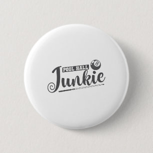 Pool Hall Enthusiastics Billiards  6 Cm Round Badge