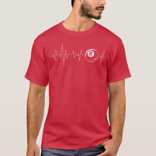Pool Heartbeat Billiard Player Lover Sports Game g T-Shirt
