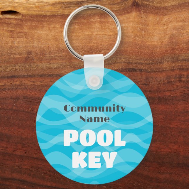 Pool Key with your community name or info Ring (Front)