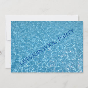 Pool lets Join Pool Party Invitation