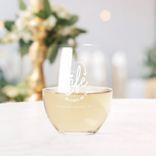 Pool Life is Better Stemless Wine Glass