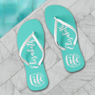 Pool Life Turquoise Jandals