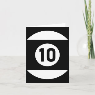 Pool Ll 10 Matching Billiards Gift Easy Halloween  Card