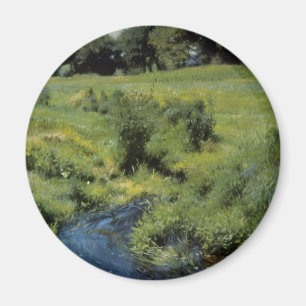 Pool Medfield by Dennis Miller Bunker, Vintage Art Magnet