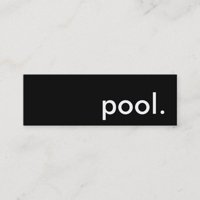 pool. mini business card (Front)