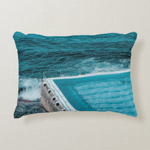 Pool near sea decorative cushion
