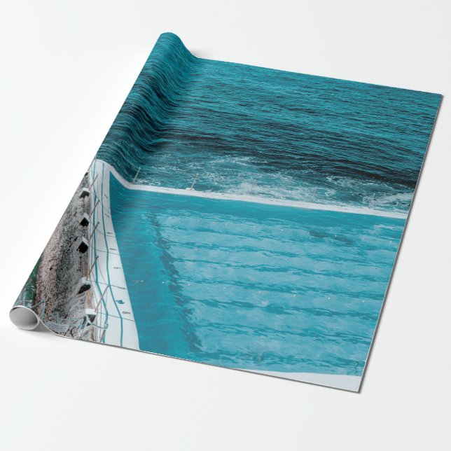 Pool near sea wrapping paper (Unrolled)
