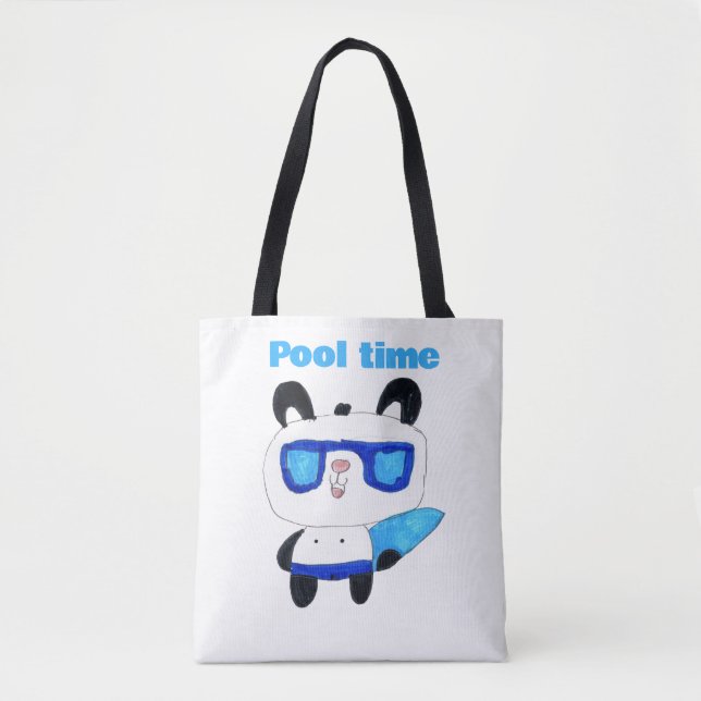 Pool panda tote bag (Front)