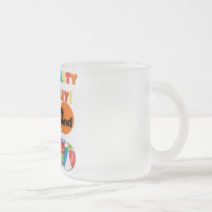 Pool Party 2nd Birthday Tshirts and Gifts Frosted Glass Coffee Mug