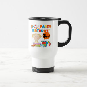 Pool Party 3rd Birthday T-shirts and Gifts Travel Mug