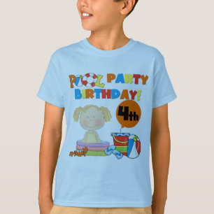 Pool Party 4th Birthday Tshirts and Gifts