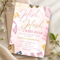Pool Party Baby Shower Pink Splish Splash Bash