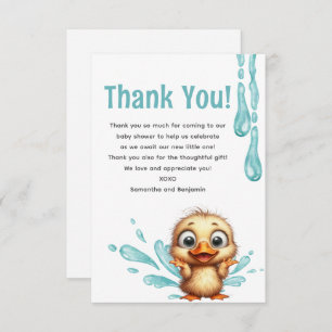 Pool Party baby shower Thank You Card