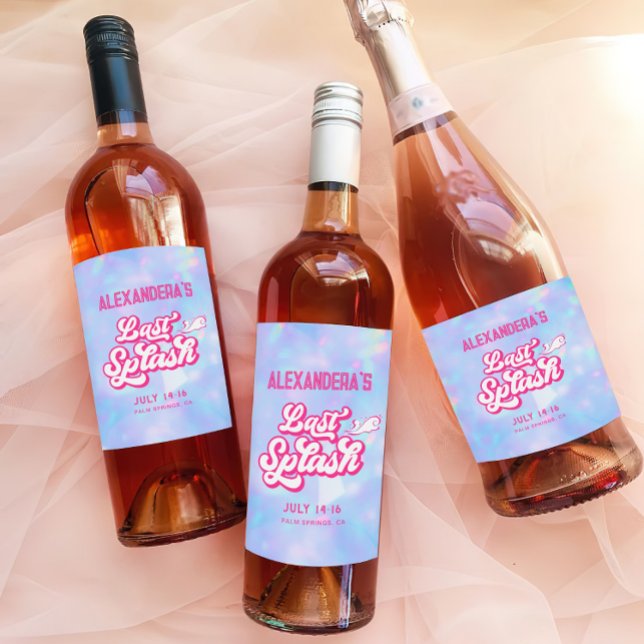 Pool Party Bachelorette  Wine Label (Creator Uploaded)