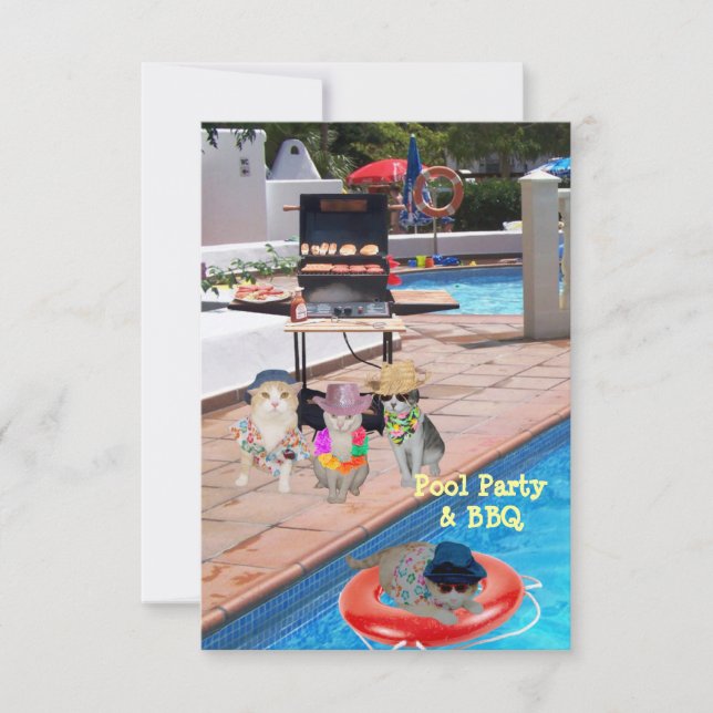 Pool Party & BBQ Invitation (Front)