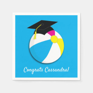 Pool Party Beach Ball Graduation Party Napkin