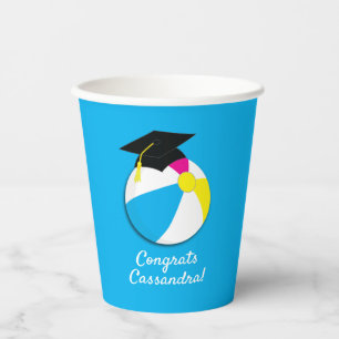 Pool Party Beach Ball Graduation Party Paper Cups