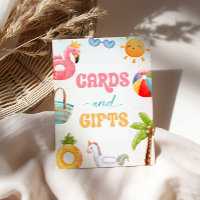 Pool Party, Beach Birthday Party Cards And Gifts