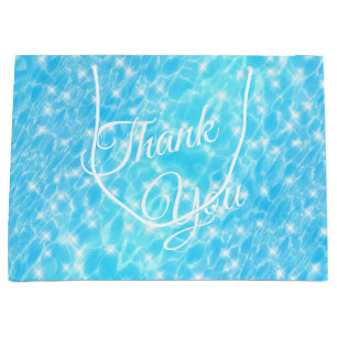 Pool party Beach party Summer party blue water Large Gift Bag