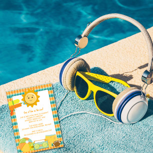 Pool Party Birthday Celebration Invitations