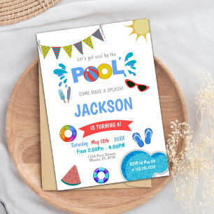 Pool Party Birthday Invitation