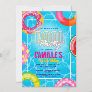 Pool Party Birthday Invitation
