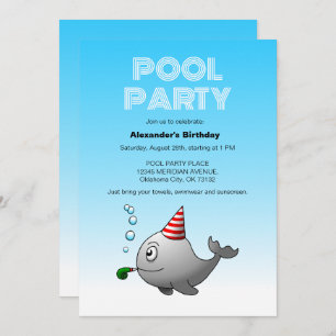 Pool Party Birthday Invitation
