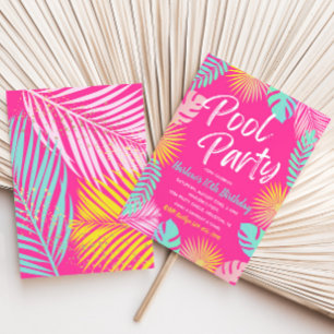 Pool Party Birthday Invitation   Pool Party
