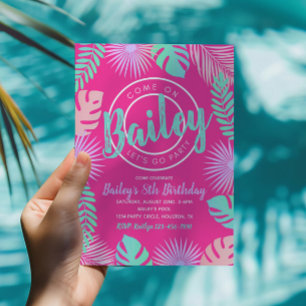 Pool Party Birthday Invitation   Pool Party