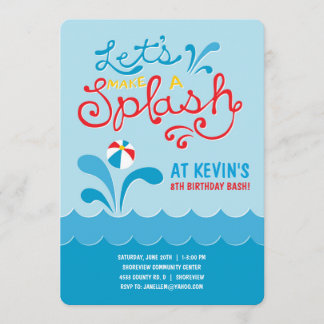 Pool Party Birthday Invitation | Swimming Birthday