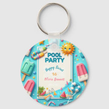 Pool Party Birthday Sweet Sixteen Summer Swim