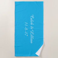 Pool Party Blue Beach Wedding Template