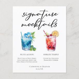 Pool Party Blue Lagoon Shirley Temple Drinks Menu