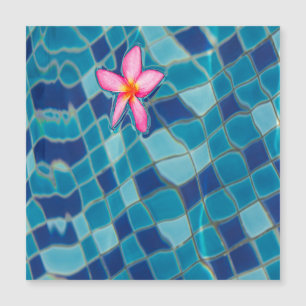 Pool party blues pink flower floating pop colour