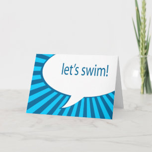pool party! comic speech bubble invitation