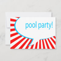 pool party! comic speech bubble