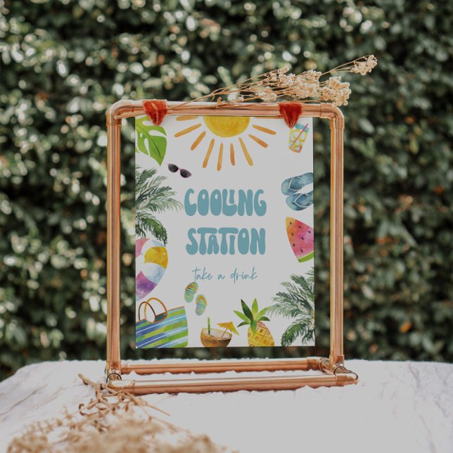 Pool Party Cooling Station Sign (Creator Uploaded)