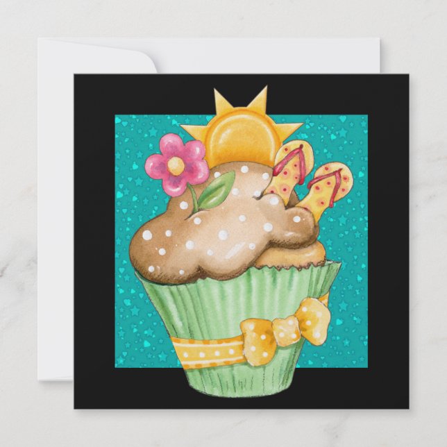 Pool Party Cupcake ! - SRF Invitation (Front)